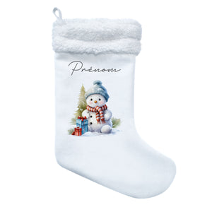 Chaussette de noël "Bonhomme de neige"