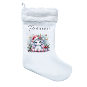 Chaussette de noël " Licorne"