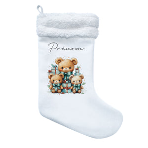 Chaussette de noël " Famille Nounours"