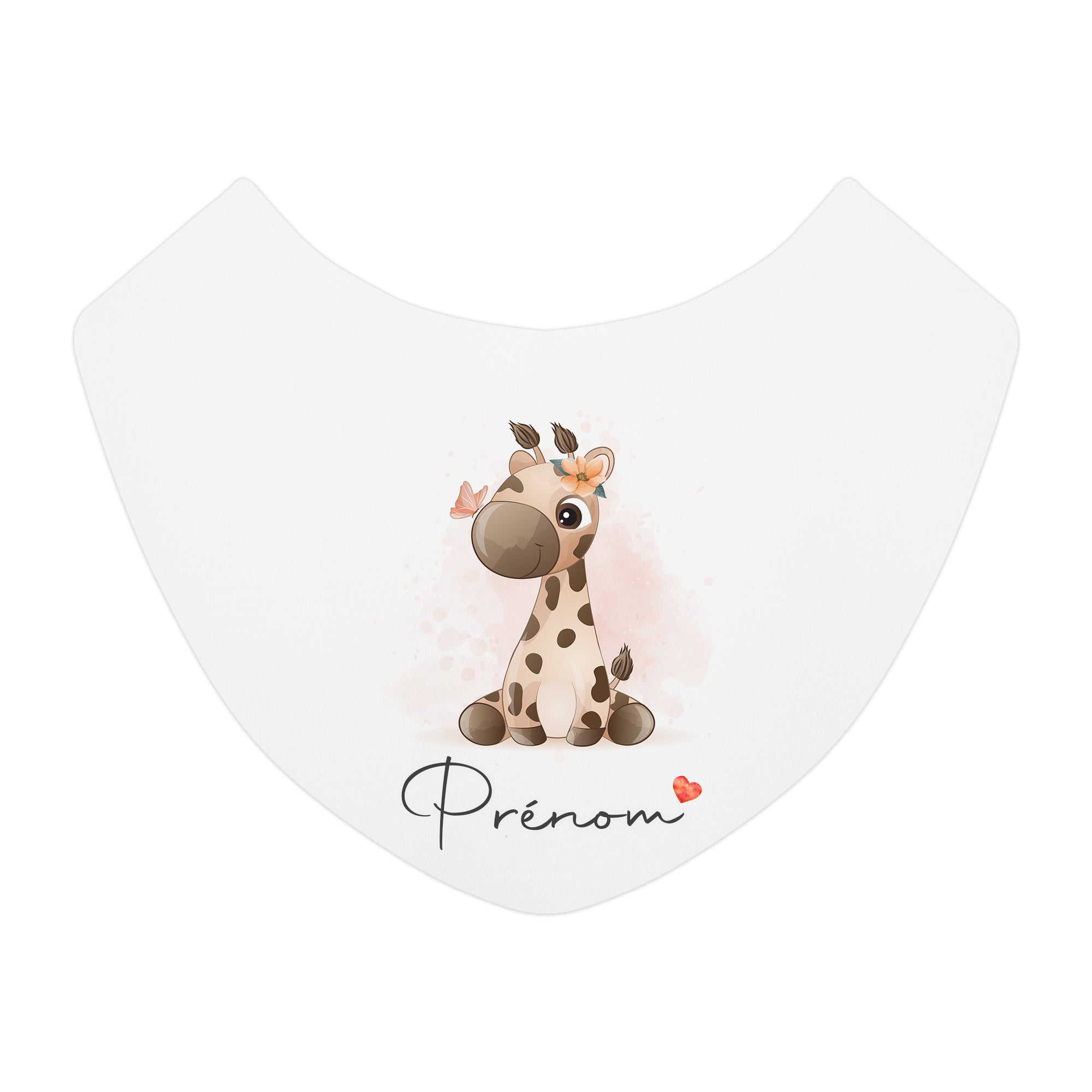 Bavoir personnalisable Girafe