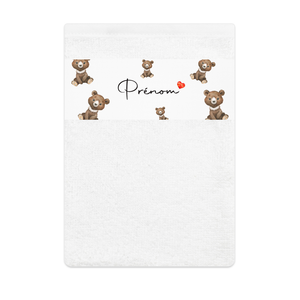 Gant de toilette personnalisable | Ourson