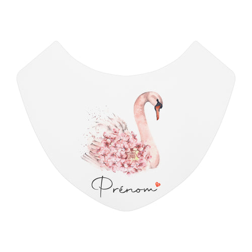 Bavoir personnalisable Cygne rose