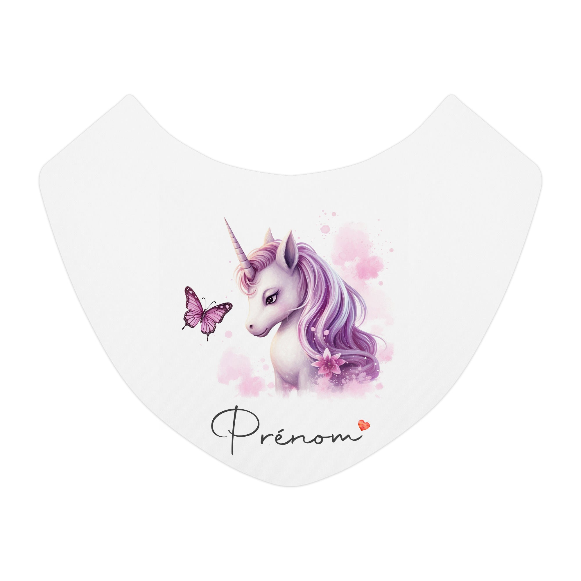 Bavoir personnalisable Licorne