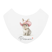 Charger l&#39;image dans la galerie, Bavoir personnalisable Lapin cowgirl