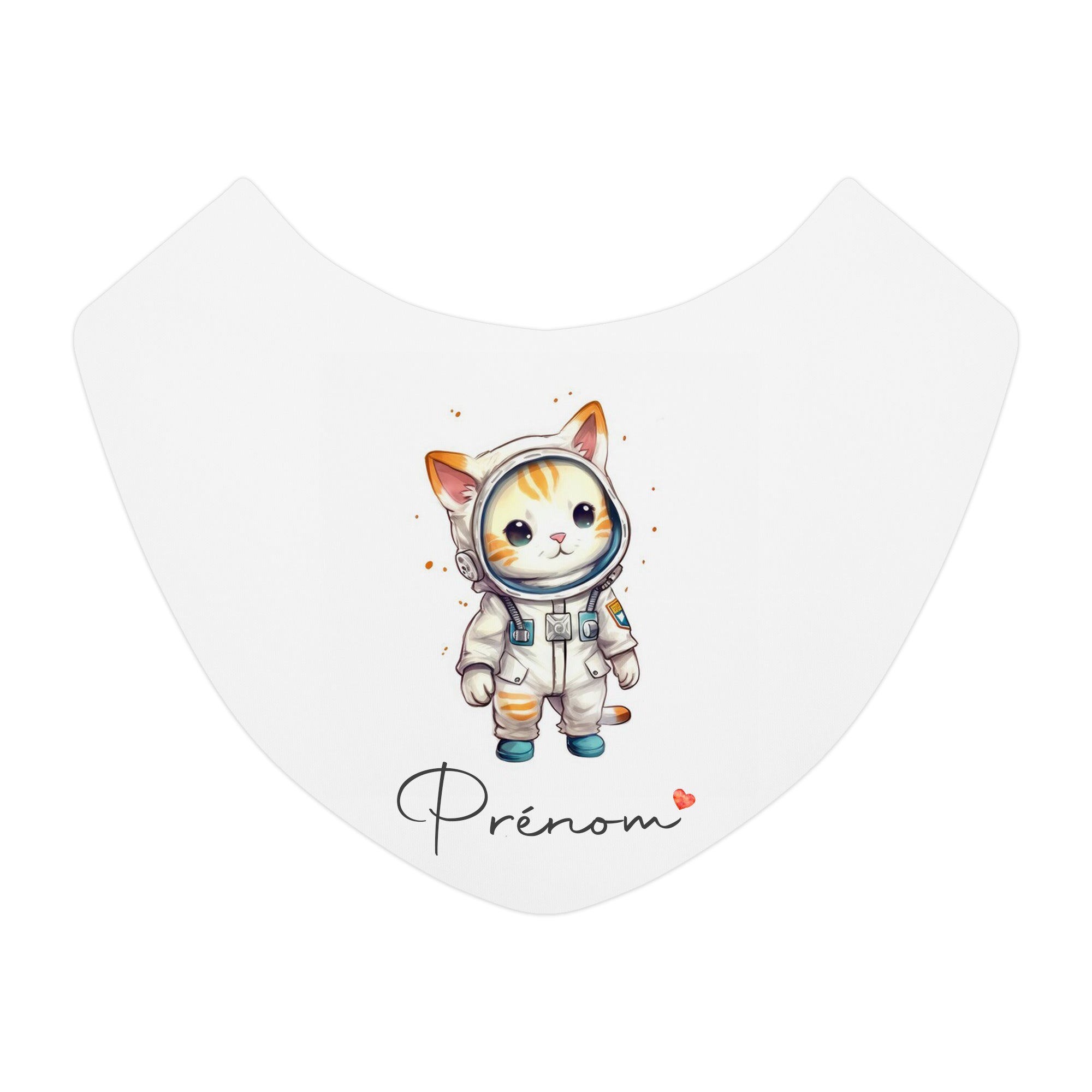 Bavoir personnalisable Chat astronaute