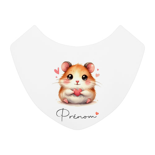 Bavoir personnalisable Hamster & Coeur