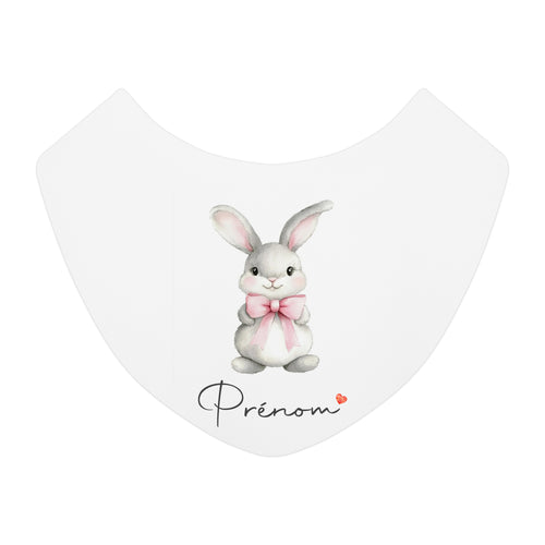 Bavoir personnalisable Lapin & Nœud papillon