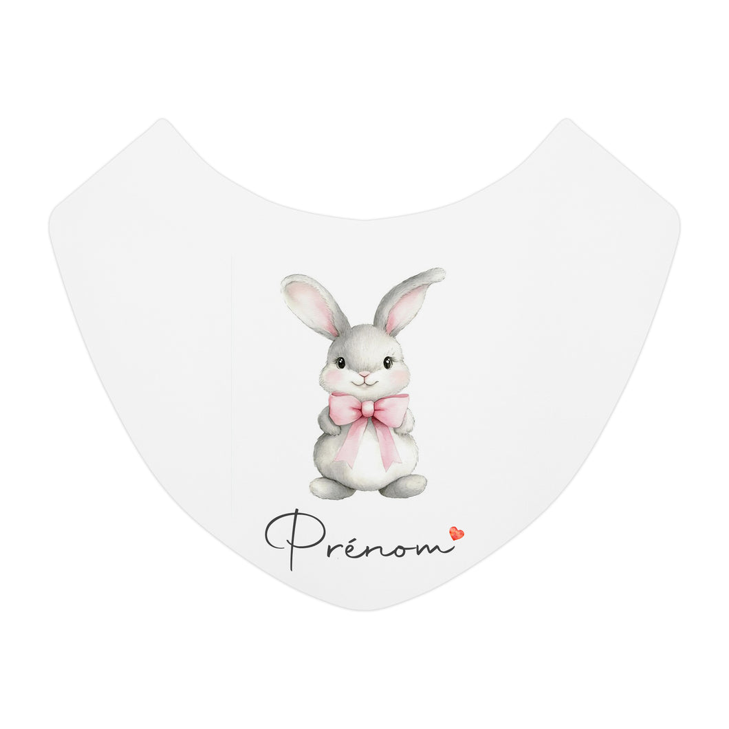 Bavoir personnalisable Lapin & Nœud papillon