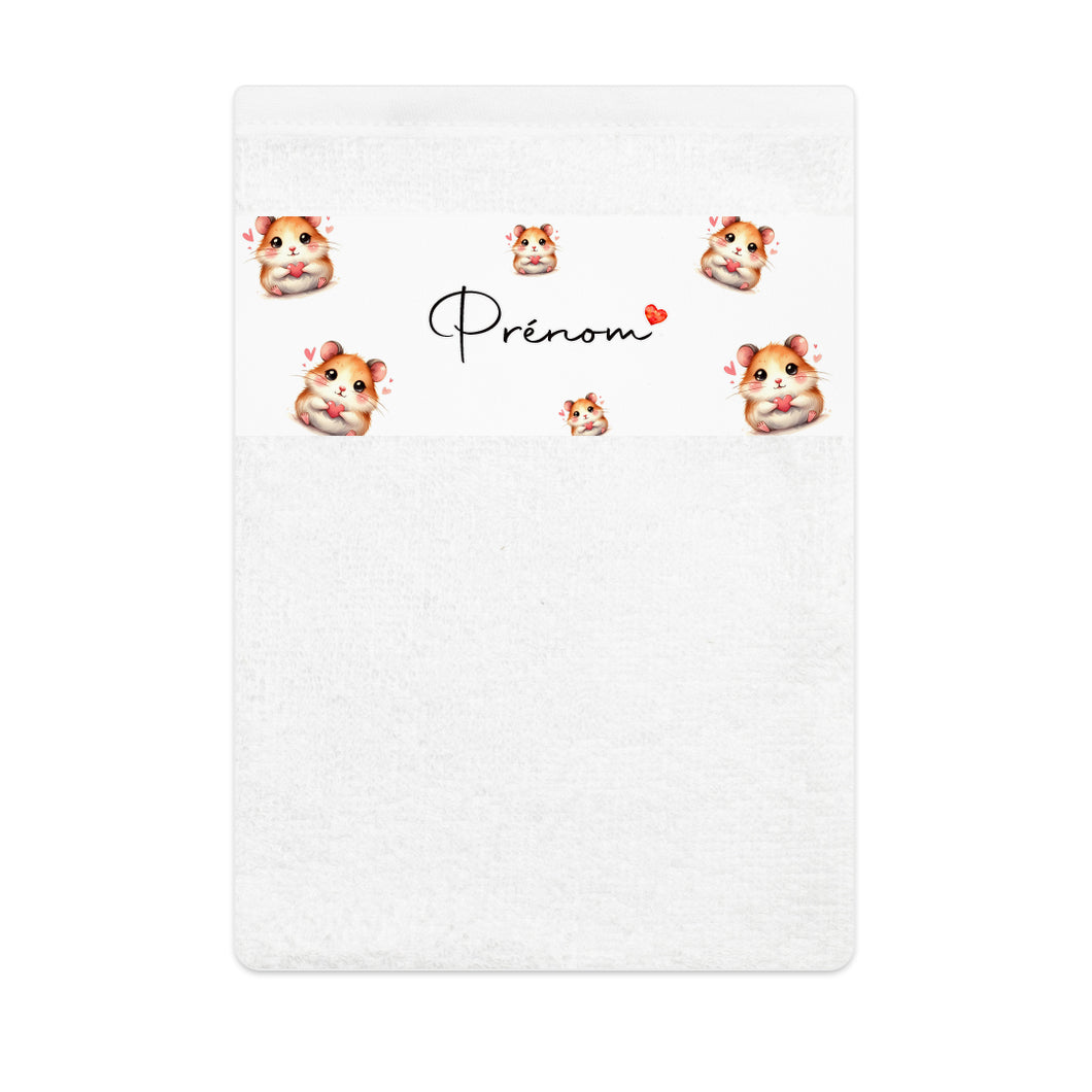 Gant de toilette personnalisable | Hamster & Coeur