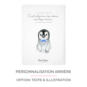 Protège carnet de santé personnalisable "Pingouin"