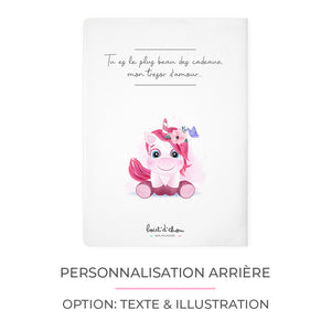 Protège carnet de santé personnalisable "Licorne"