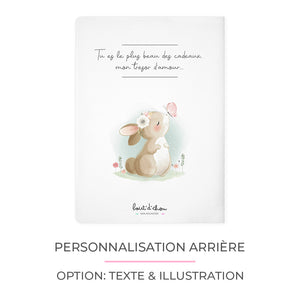 Protège carnet de santé personnalisable "Lapin"