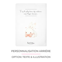 Charger l&#39;image dans la galerie, Protège carnet de santé personnalisable &quot;Lapin Kawaï&quot;