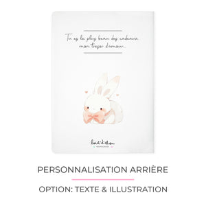 Protège carnet de santé personnalisable "Lapin Kawaï"