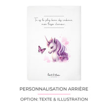 Charger l&#39;image dans la galerie, Protège carnet de santé personnalisable &quot;Licorne&quot;