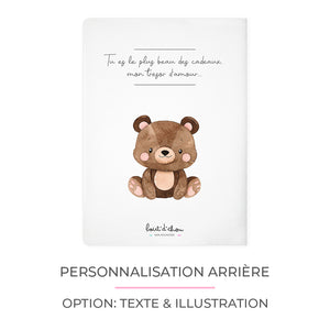 Protège carnet de santé personnalisable "Nounours"