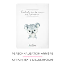 Charger l&#39;image dans la galerie, Protège carnet de santé personnalisable &quot;Koala&quot;