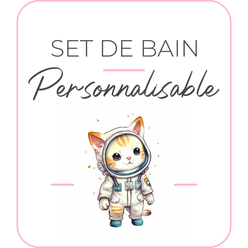 Set de bain | Modèle Chat astronaute