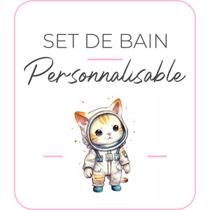 Set de bain | Modèle Chat astronaute