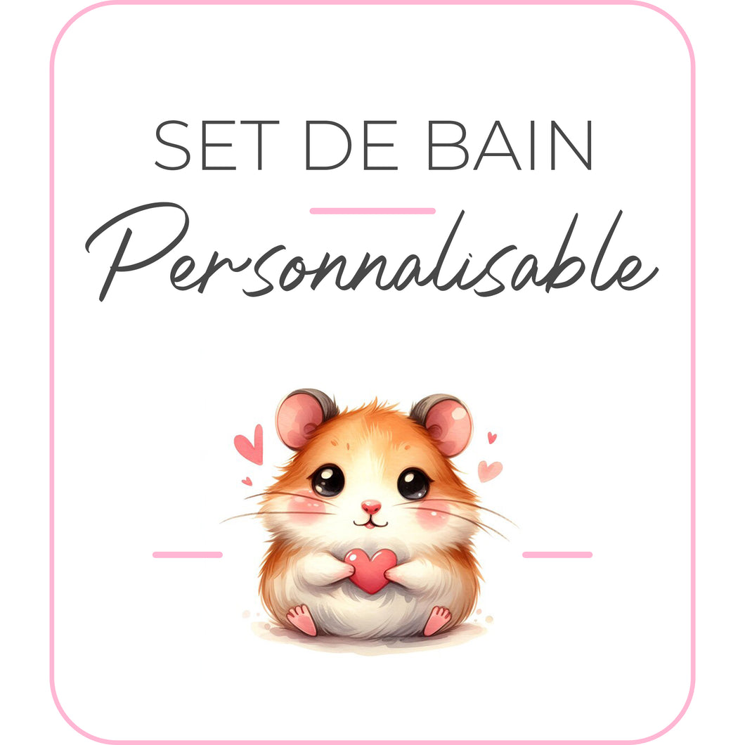 Set de bain | Modèle Hamster & Coeur