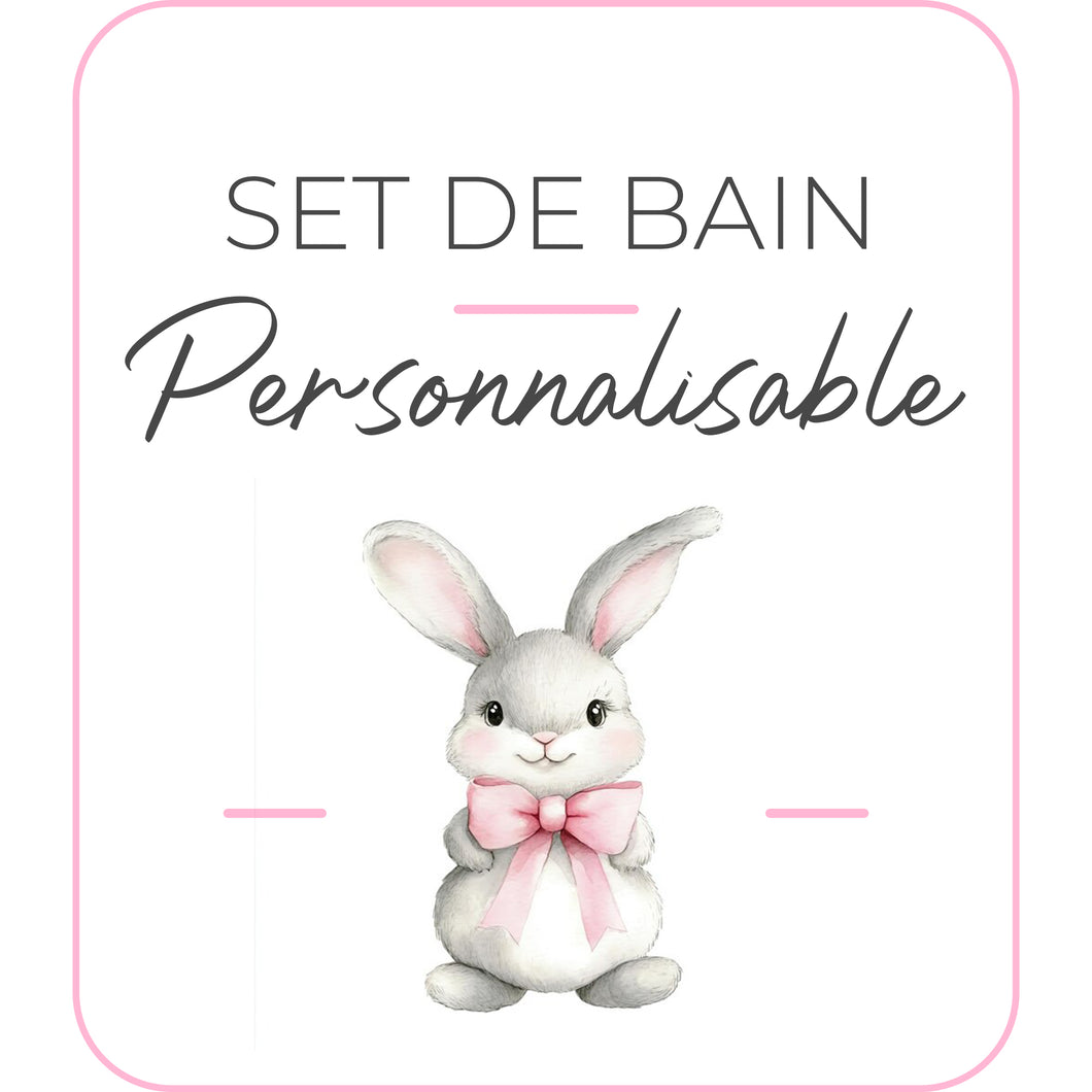 Set de bain | Modèle Lapin & Noeud papillon