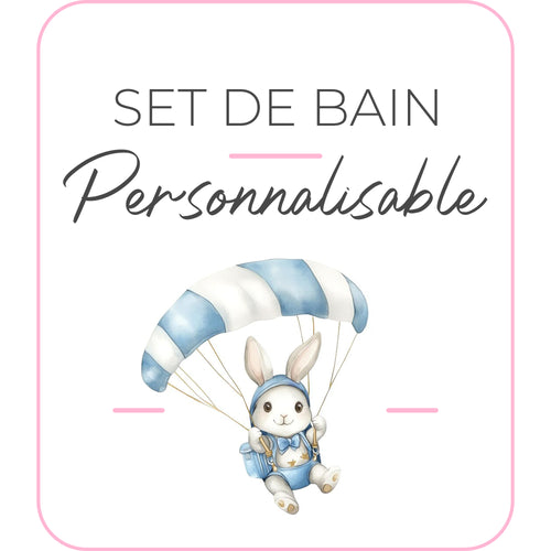 Set de bain | Modèle Lapin parachutiste