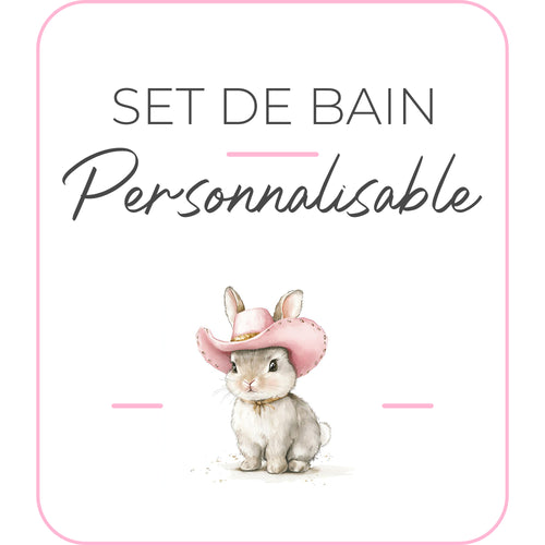 Set de bain | Modèle Lapin Cowgirl