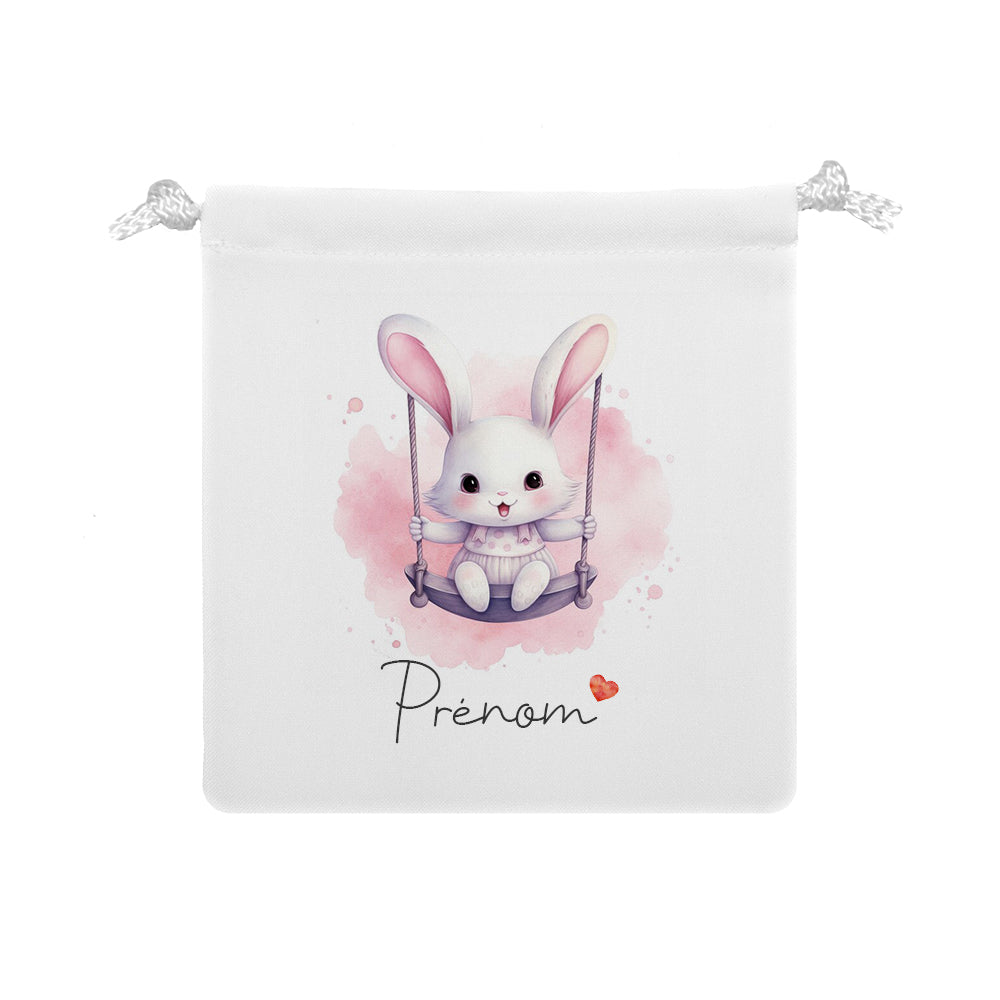 Pochon personnalisable | Lapin balançoire