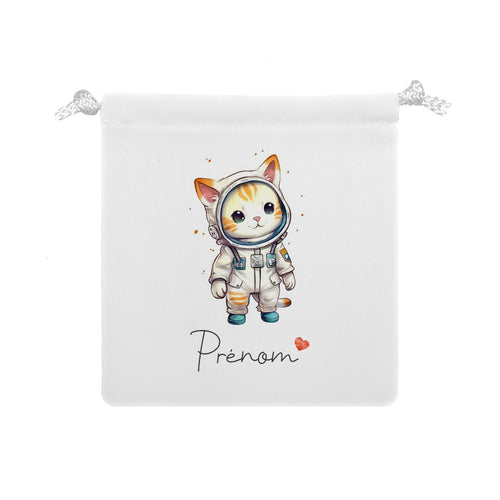 Pochon personnalisable | Chat astronaute