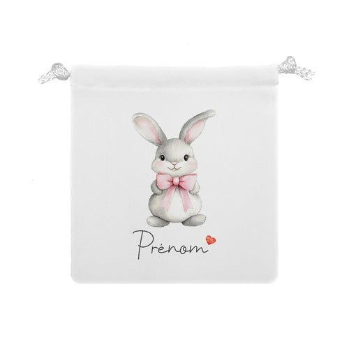 Pochon personnalisable | Lapin & Nœud papillon