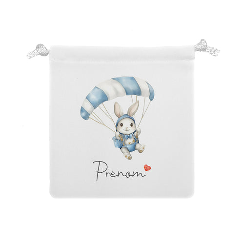 Pochon personnalisable | Lapin parachutiste