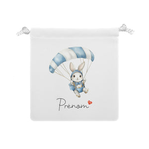 Pochon personnalisable | Lapin parachutiste