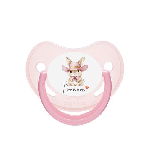 Tétine personnalisable | Lapin Cowgirl II