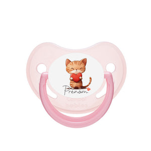 Tétine personnalisable | Chat & Coeur