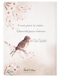 Protège carnet de santé personnalisable "Lovely Birds"