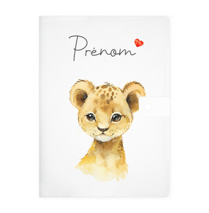 Protège carnet de santé personnalisable "Lion"