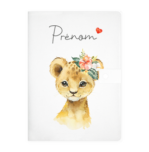 Protège carnet de santé personnalisable "Lion"