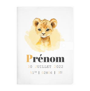 Protège carnet de santé personnalisable "Lion"