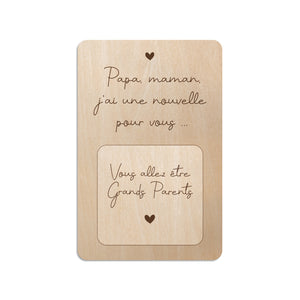 Carte annonce de grossesse personnalisable