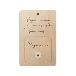 Carte annonce de grossesse personnalisable