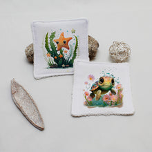 Charger l'image dans la galerie, Lingette lavable "Tortue et Etoile"