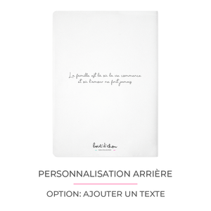 Protège carnet de santé personnalisable "Montgolfière Jaune"