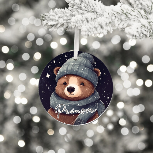 Ornement de noël pour sapin - illustration Ours | Bout'D'Chou