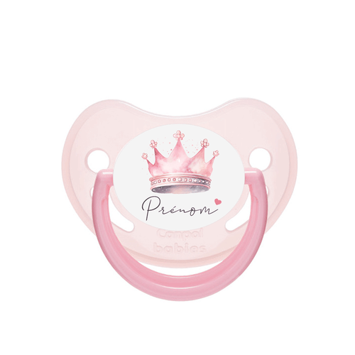 Tétine personnalisable | Couronne Rose