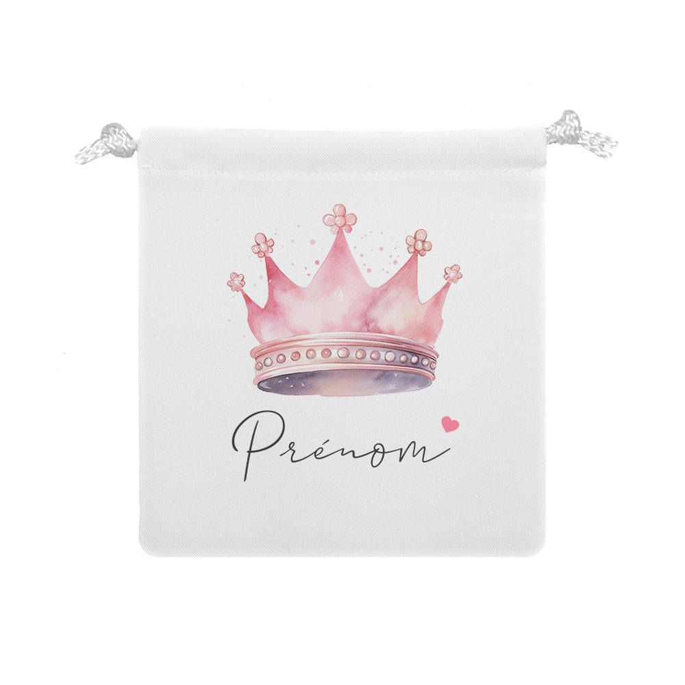 Pochon personnalisable | Couronne Rose