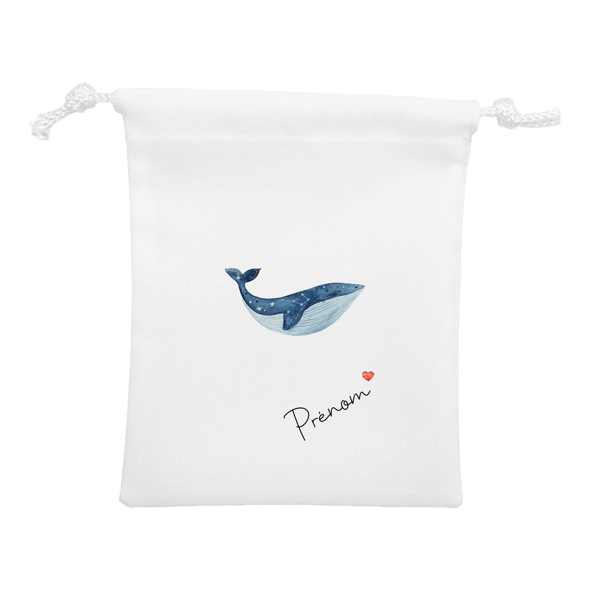 Sac pochon personnalisable Baleine Bout D Chou