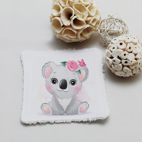 Lingette lavable oekotex, illustration koala | Bout'D'Chou