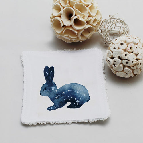 Lingette lavable oekotex, illustration lapin | Bout'D'Chou