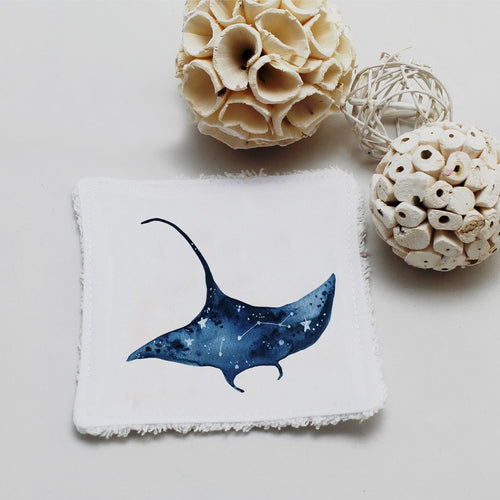 Lingette lavable oekotex, illustration constellation raie | Bout'D'Chou