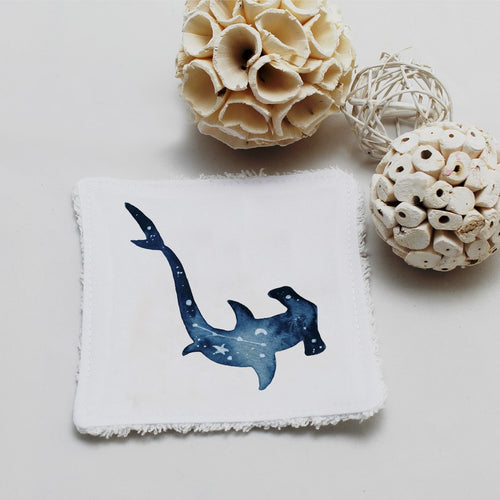 Lingette lavable oekotex, illustration constellation requin | Bout'D'Chou